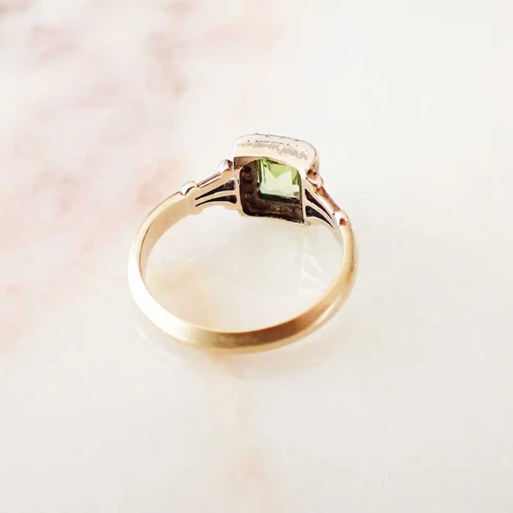 Victorian Diamond & Peridot Ring, 18ct Gold - image 8