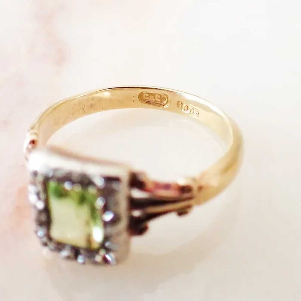 Victorian Diamond & Peridot Ring, 18ct Gold - image 9