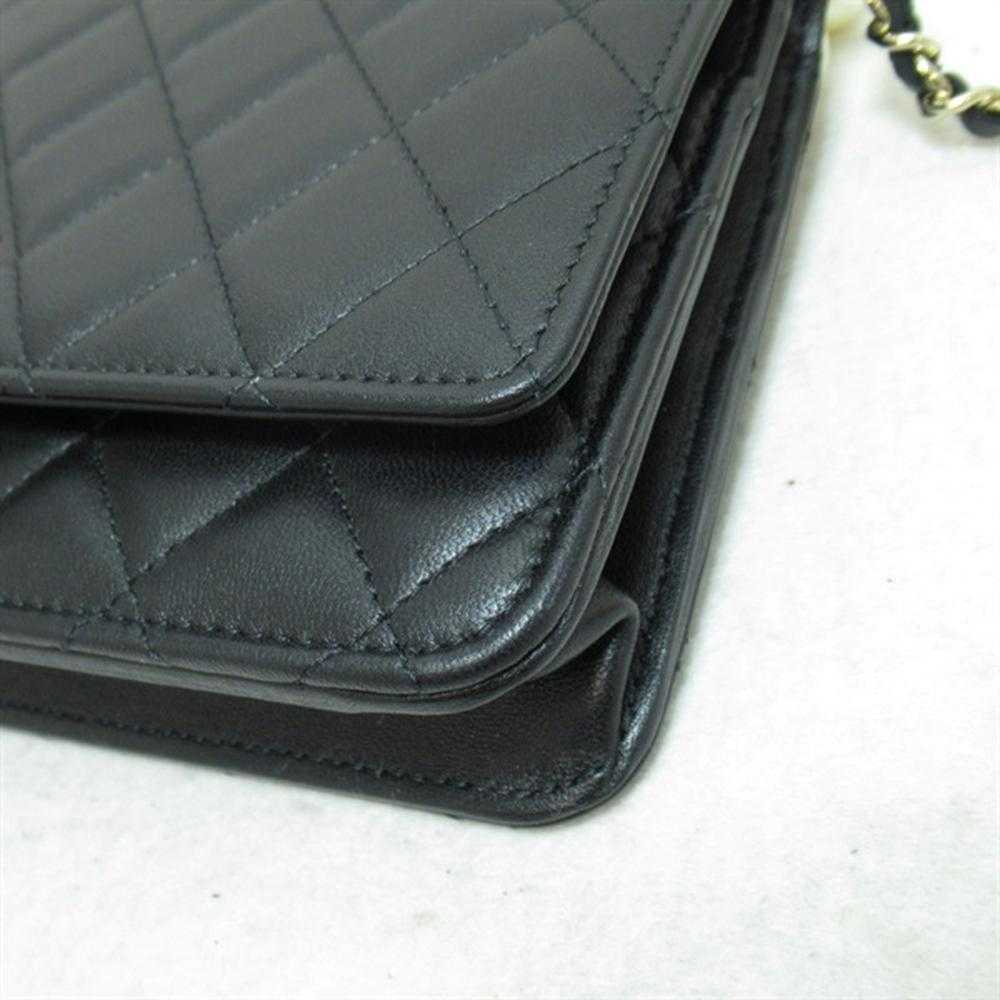 Pre Loved Chanel Black Quilted Leather Chain Flap… - image 10