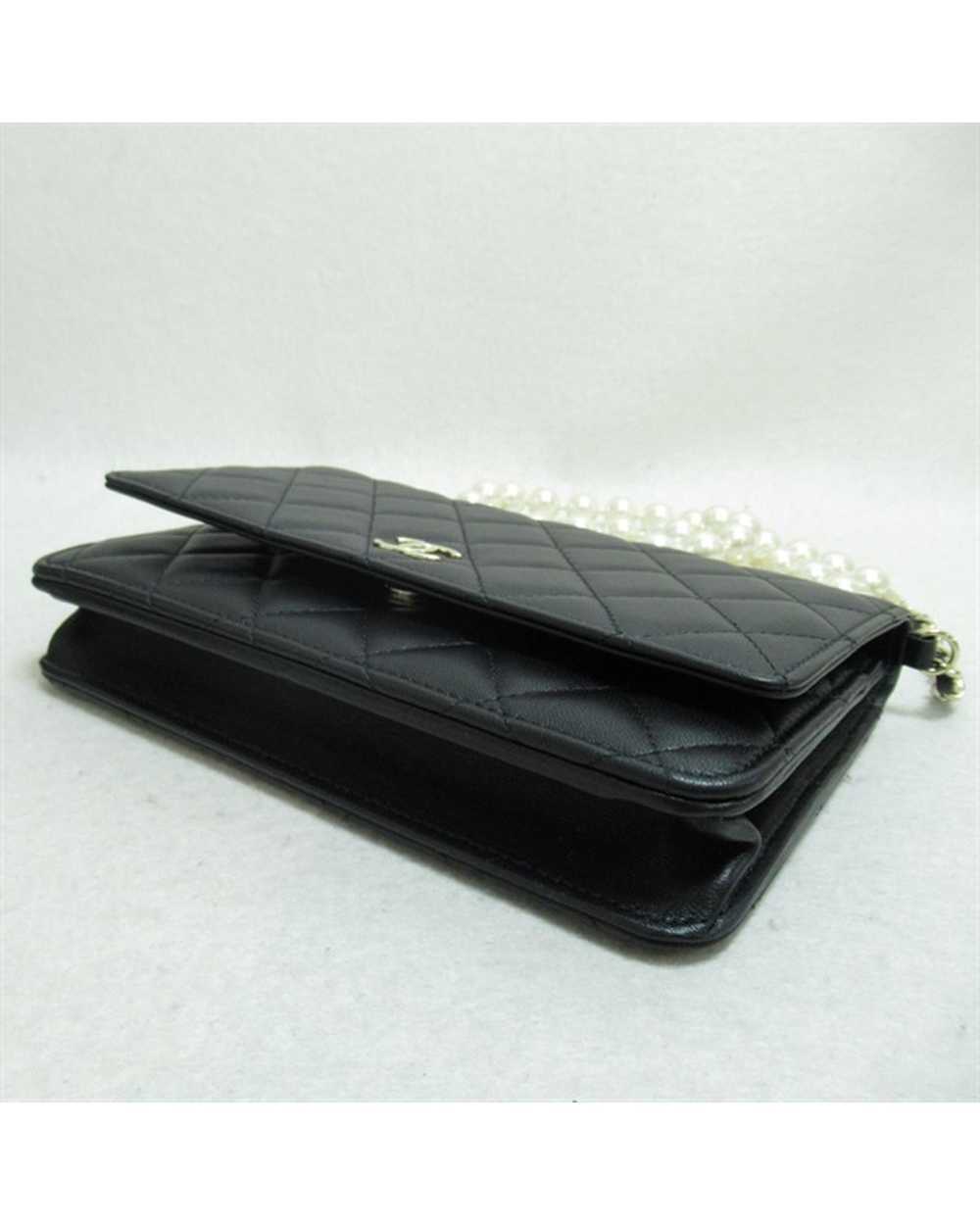 Pre Loved Chanel Black Quilted Leather Chain Flap… - image 4