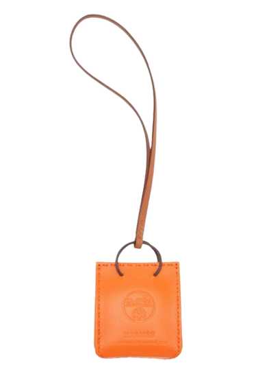 Product Details Hermes Orange Shopping Bag Charm