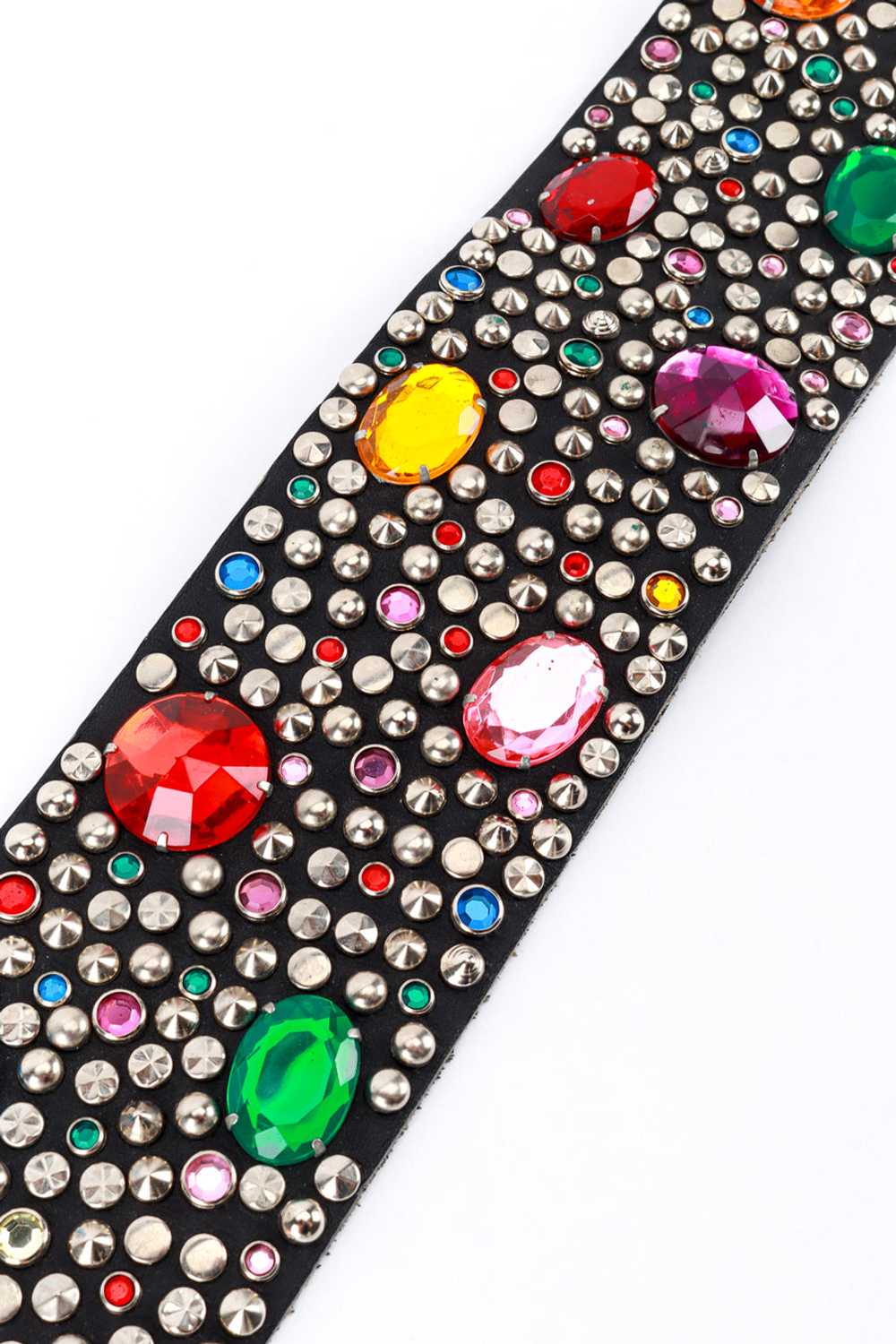 MICHAEL MORRISON Rainbow Rhinestone Studded Belt - image 4