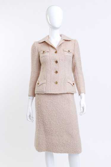 I.MAGNIN Curly Wool Skirt Suit