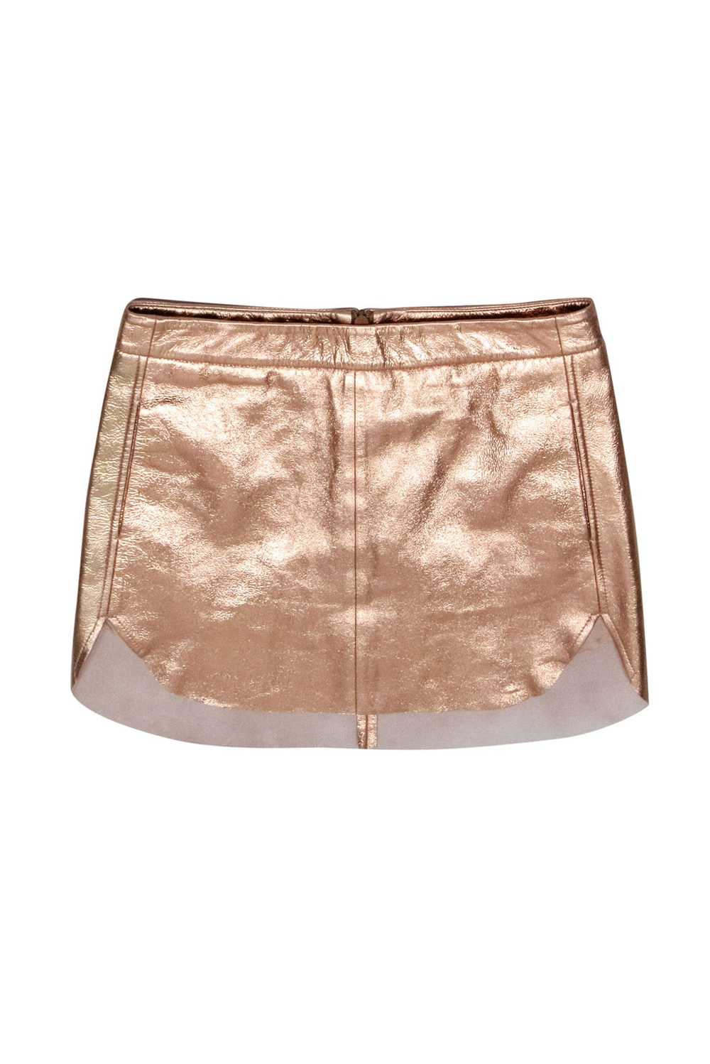 Michelle Mason - Rose Gold Metallic Textured Leat… - image 1