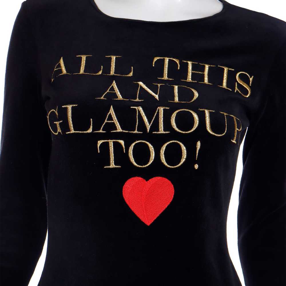Moschino Vintage All This and Glamour Too Black G… - image 6