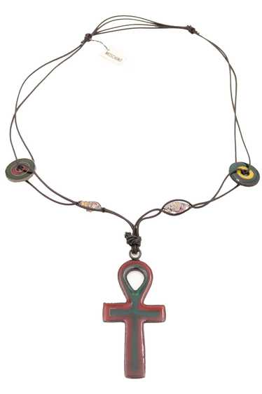 Vintage Deadstock Moschino Rare Ankh Cross Necklac