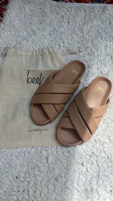 Beek Tan leather crossover sandals (8) | Used,…