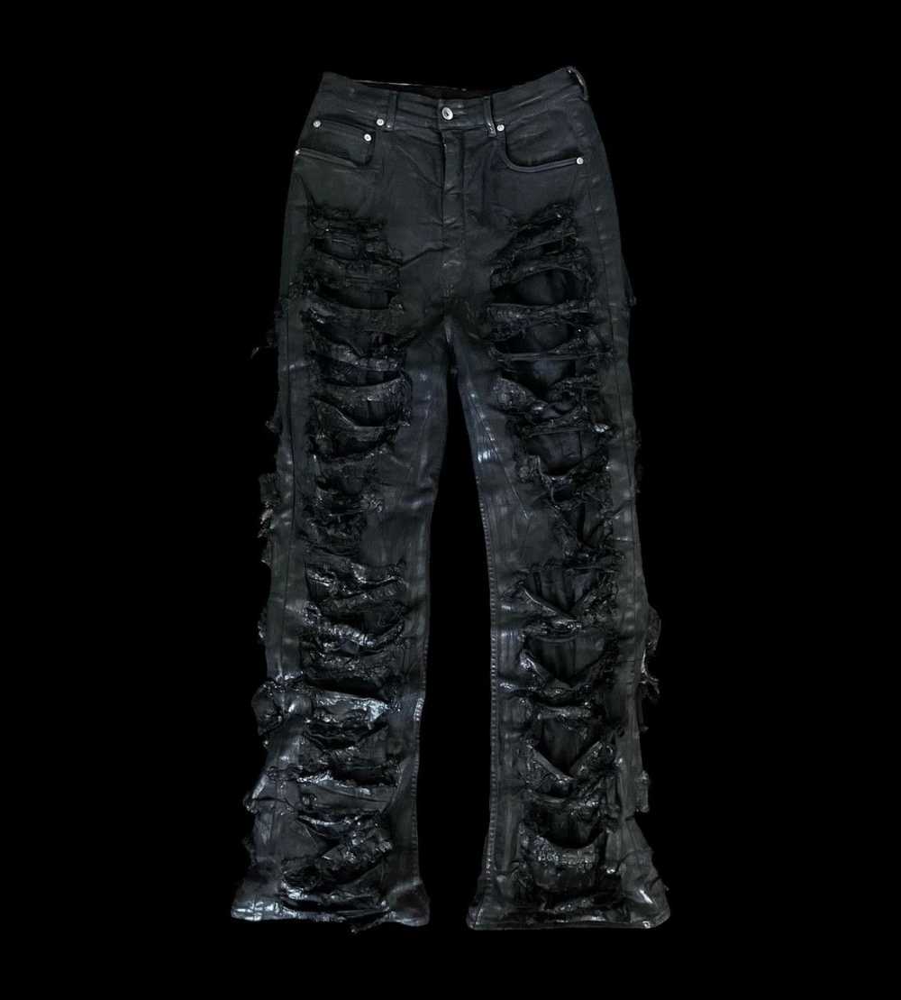 Rick Owens Rick Owens Geth Thrashed Waxed denim - image 1