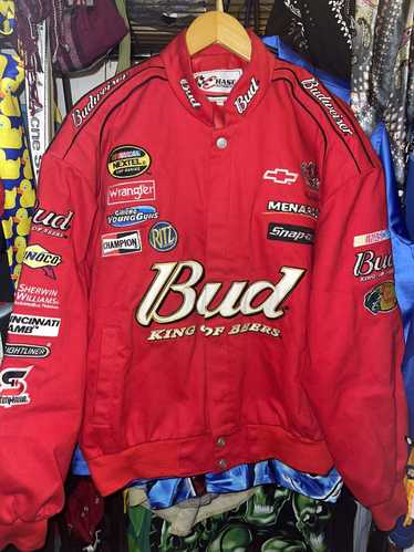 NASCAR Budweiser Dale Earnhardt Jr. high quality Snap Jacket Chase Authentics Bud Red Sz L