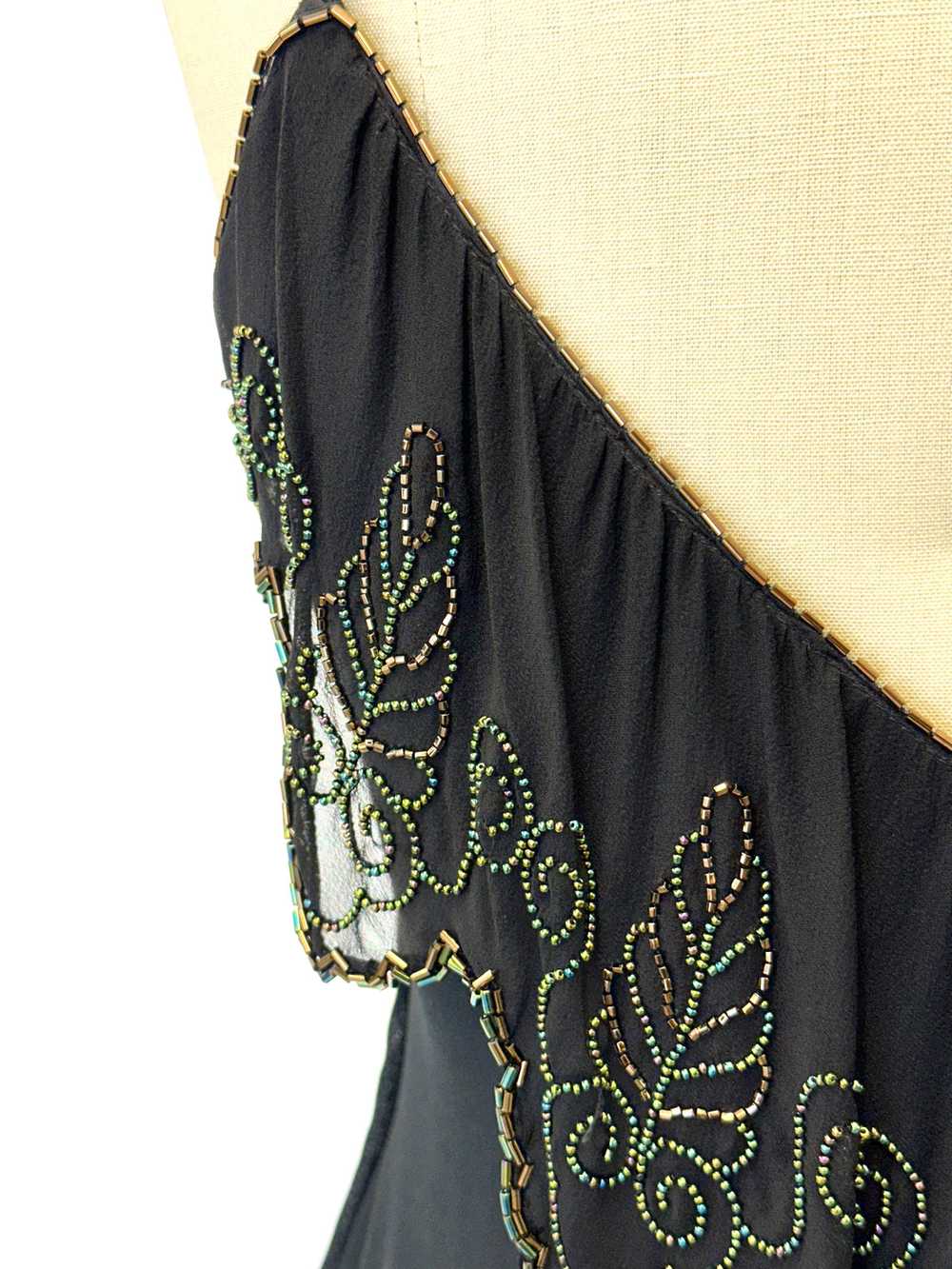 1970s Chiffon Embellished Dress - image 5