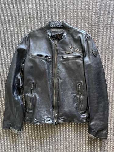 Htc Hollywood Trading Company Leather Biker Jacket - image 1