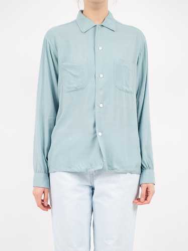 1940s Riggs Sportswear Robins Egg Blue Button Down