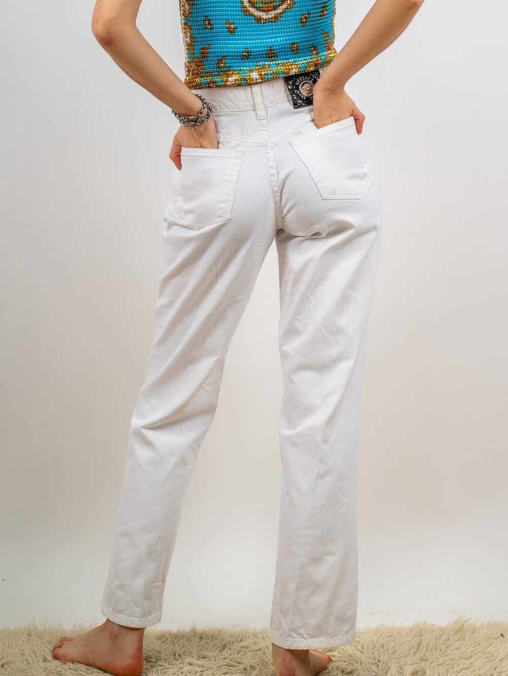 1990's designer white jeans 29W - image 4