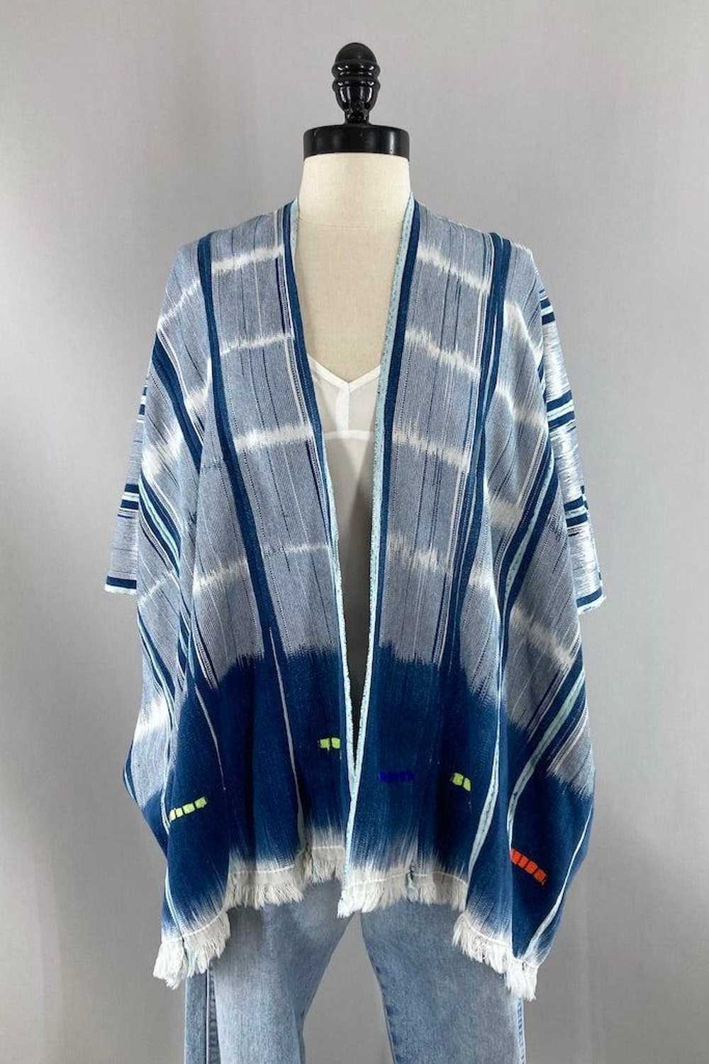 Ivory Coast Blue & White Indigo Cotton Cardigan - image 1