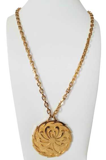 70's Chunky Medallion Pendant Necklace - image 1
