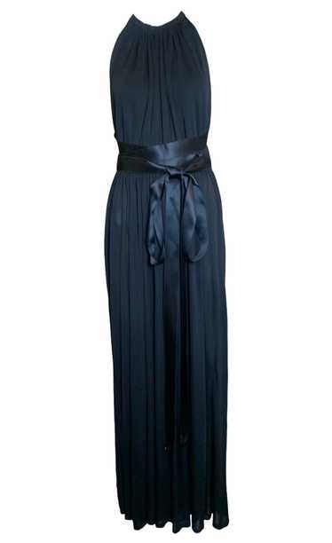 Donald Brooks '70s Black Jersey Halter Gown with S