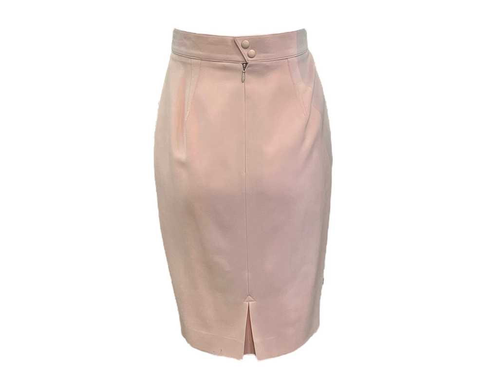 Thierry Mugler 90s Dusty Pink Skirt Suit with Buc… - image 7