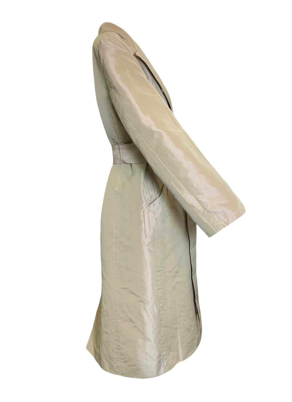 Gianfranco Ferre 1990s Sand Colored Wrap Trench C… - image 2