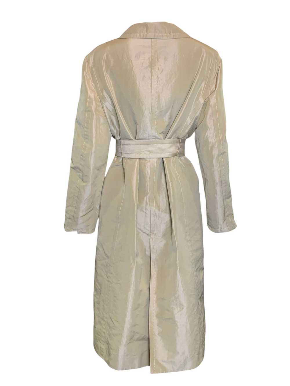 Gianfranco Ferre 1990s Sand Colored Wrap Trench C… - image 3