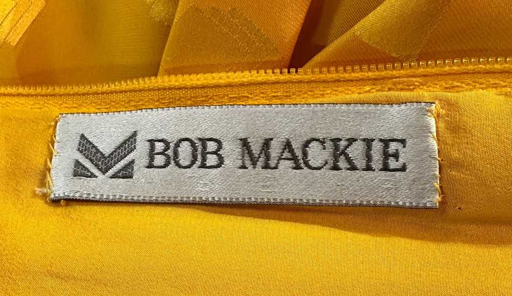 Bob Mackie 1970s Yellow Silk Jacquard Strapless G… - image 7