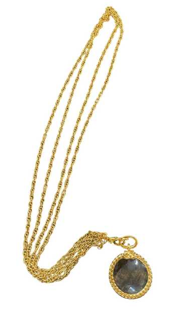 Chanel 1982 Gold Toned Double Strand Looking Glass