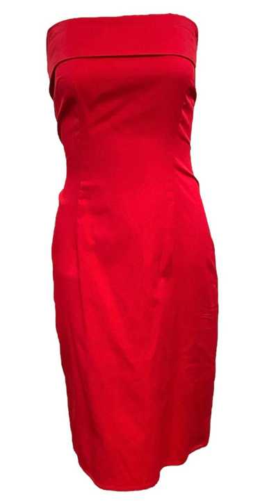 AF Vandervorst Red Strapless Dress