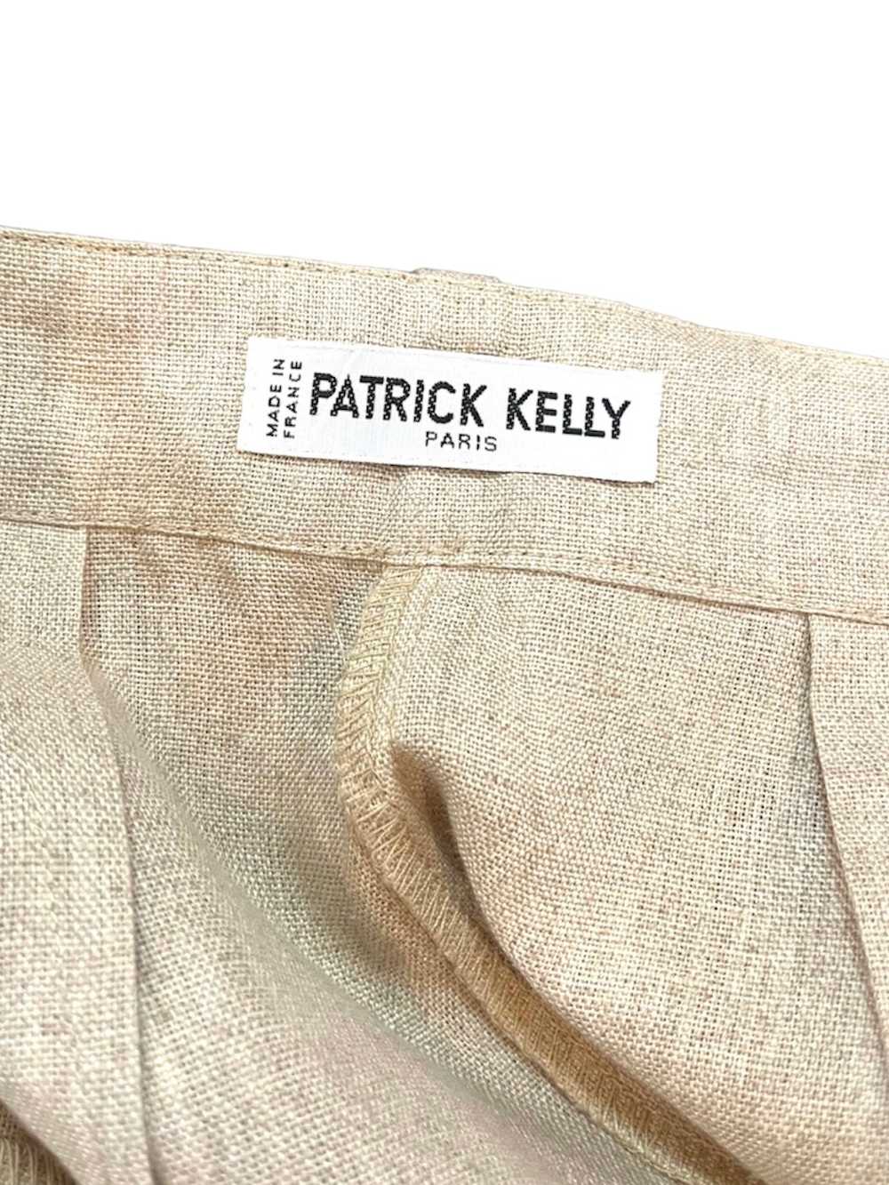 Patrick Kelly 80s Beige Linen Safari Suit - image 5