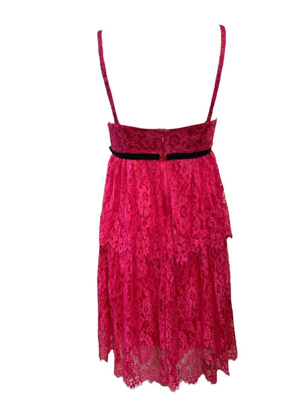 Dolce and Gabbana Y2K Hot Pink Lace Baby Doll Mini - image 3