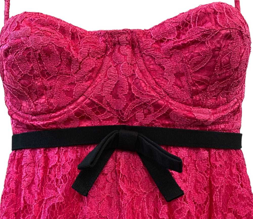 Dolce and Gabbana Y2K Hot Pink Lace Baby Doll Mini - image 4