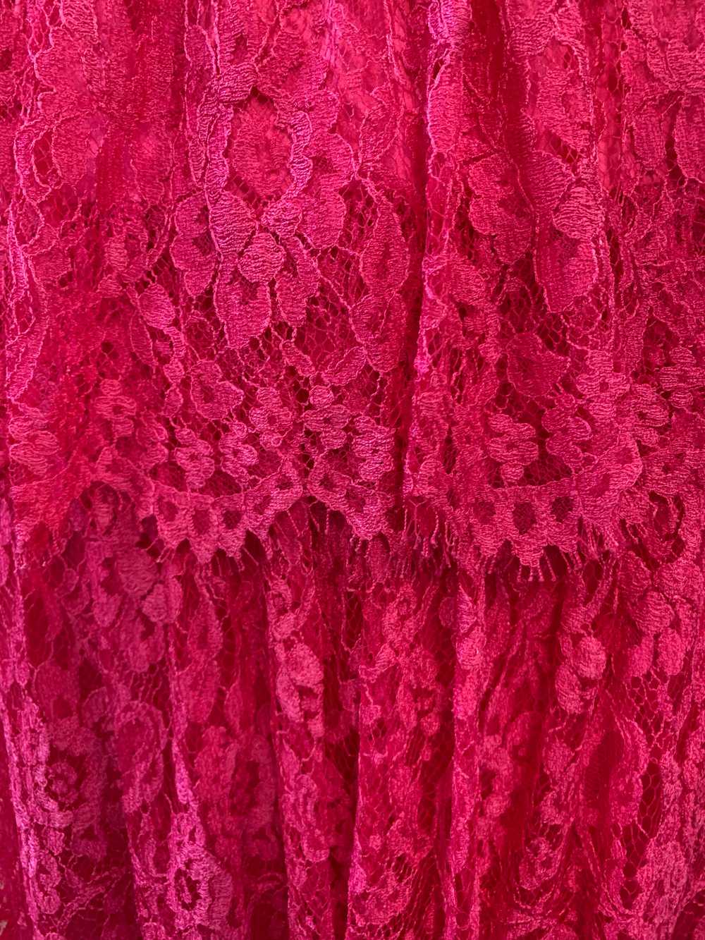 Dolce and Gabbana Y2K Hot Pink Lace Baby Doll Mini - image 5