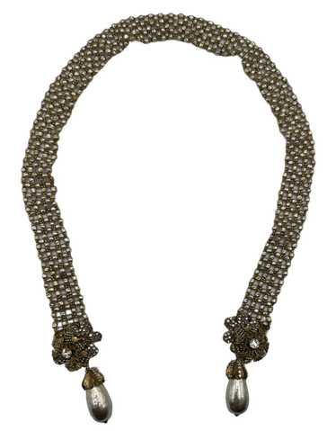 Miriam Haskell 1950s Unsigned Faux Pearl Lariat