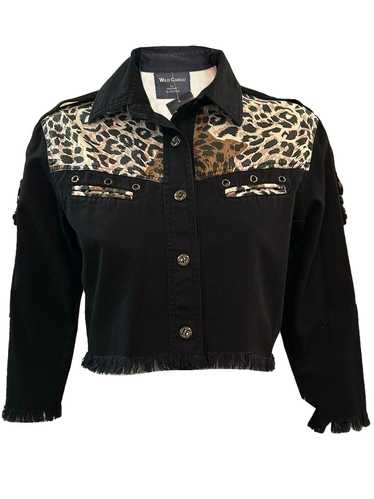 Livestream Wildcat Cargo Denim Jacket w/ Leopard D