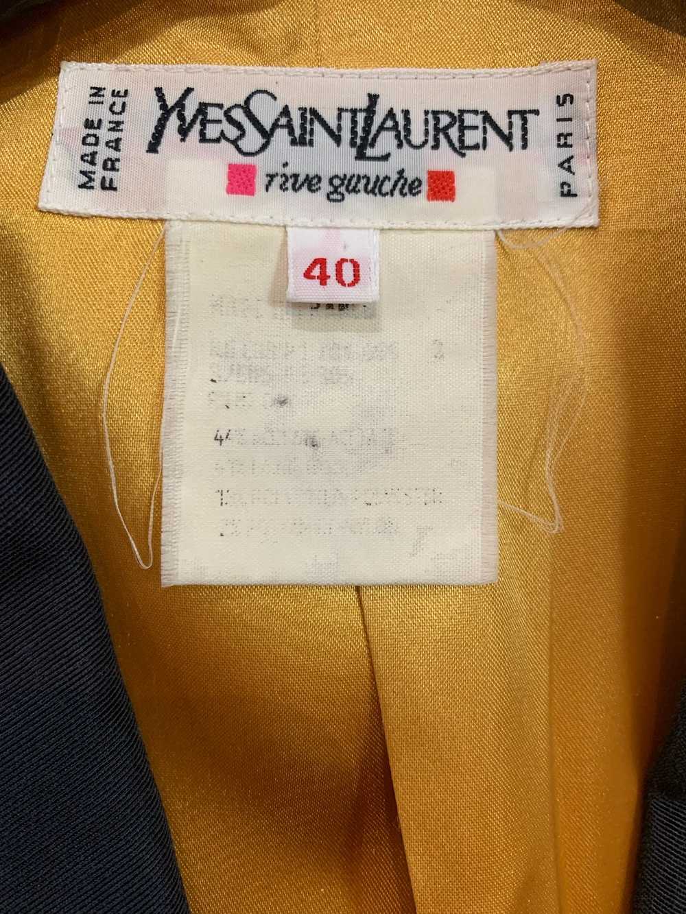 YSL Rive Gauche 1990s Yellow Jacquard Tuxedo Jack… - image 7