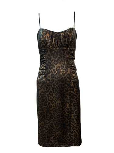 D&G Y2K Leopard Print Body Con Dress