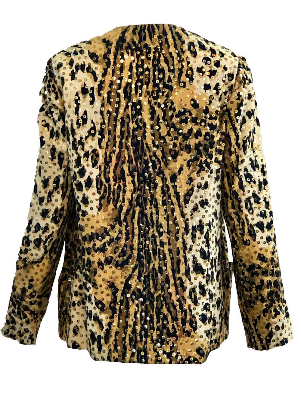 Mollie Parnis 70s Leopard Print Gown with Sequins… - image 6