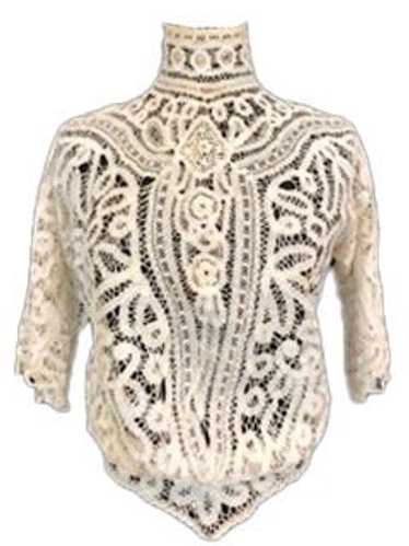 Edwardian Battenburg Lace Blouse