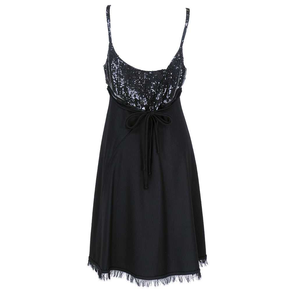 CHADO RALPH RUCCI Black Cashmere & Sequin Dress - image 1