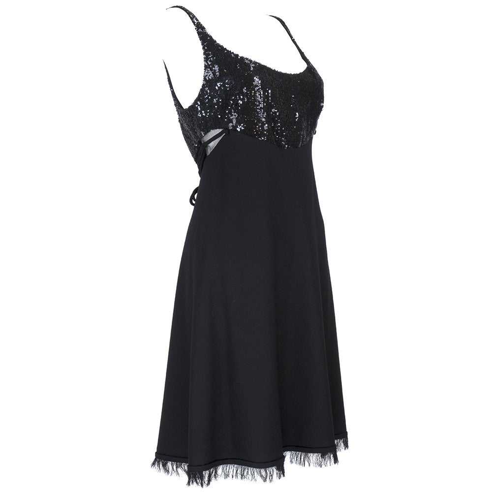 CHADO RALPH RUCCI Black Cashmere & Sequin Dress - image 2