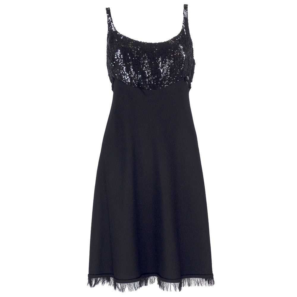 CHADO RALPH RUCCI Black Cashmere & Sequin Dress - image 3