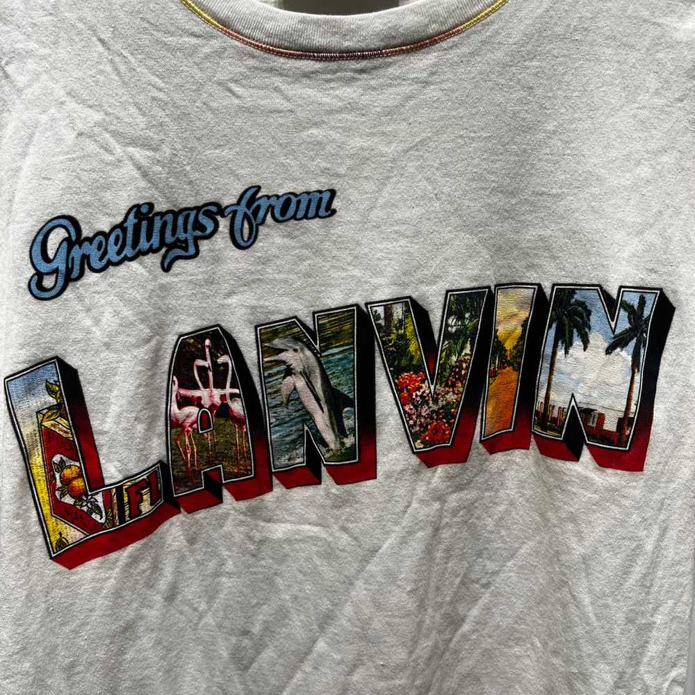 LANVIN/T-Shirt/L/Cotton/WHT/greetings form lanvin… - image 5