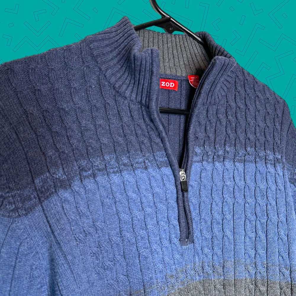 Izod IZOD half zip cable knit sweater - image 1