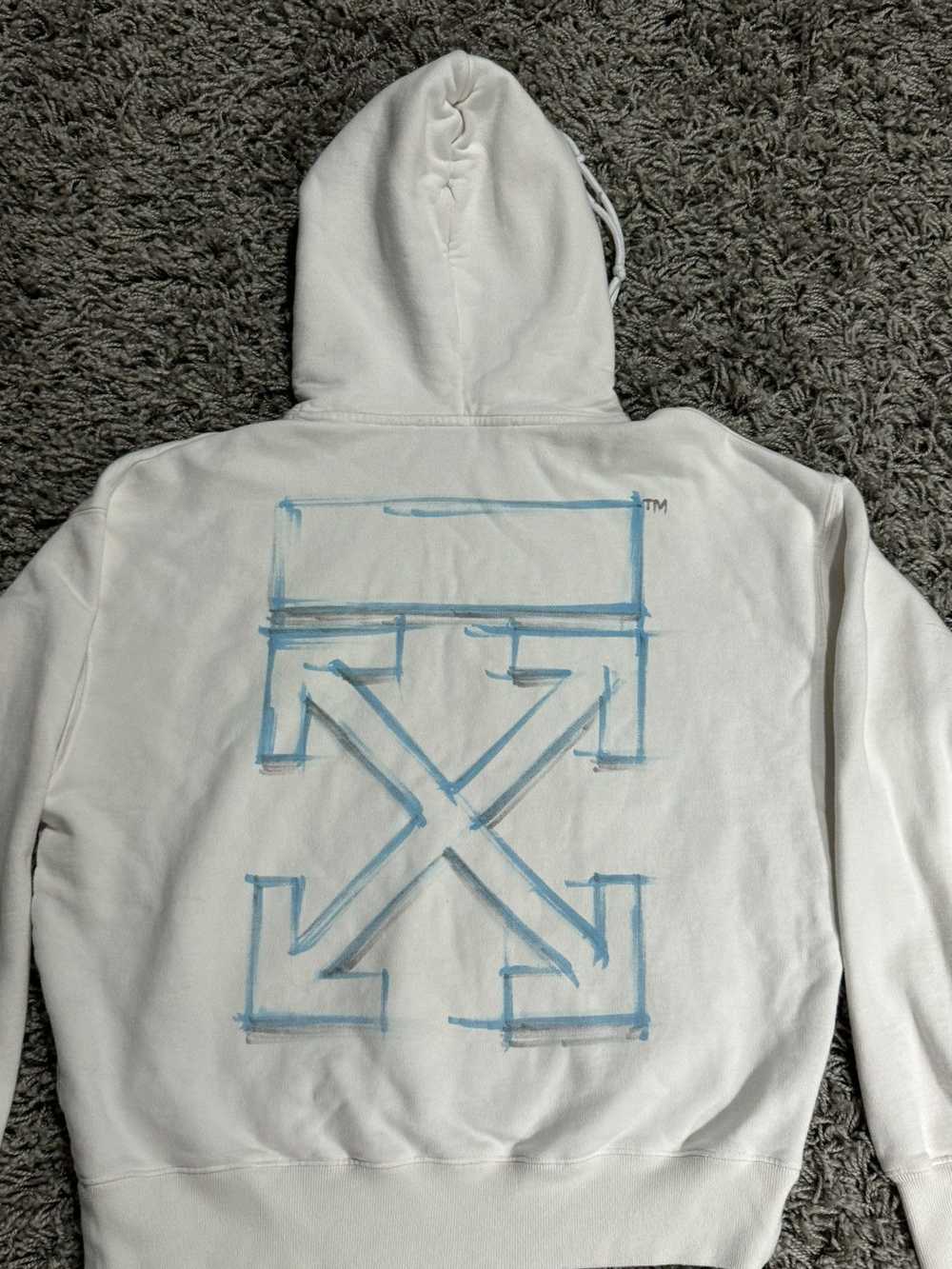 Off-White Off-White White sweatshirt blue brush - image 1