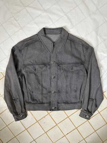 1980s Claude Montana Grey Stonewashed Denim Trucke