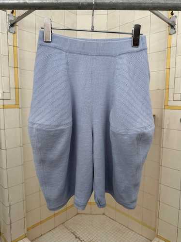 1980s Issey Miyake Blue Knit Shorts