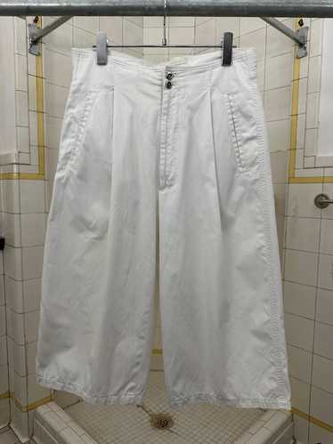 1980s Claude Montana Long White Pleated Shorts - image 1