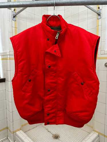 1980s Armani Wide Padded Vest in Red