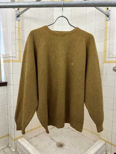 1980s Armani Wide Heavy Rib Knit Sweater