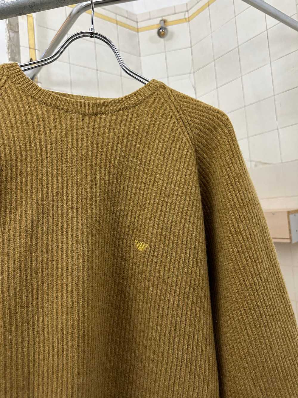 1980s Armani Wide Heavy Rib Knit Sweater - image 2