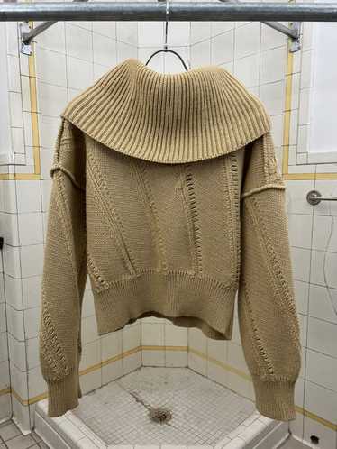 1980s Issey Miyake Multi-Gauge Cropped Knit with … - image 1