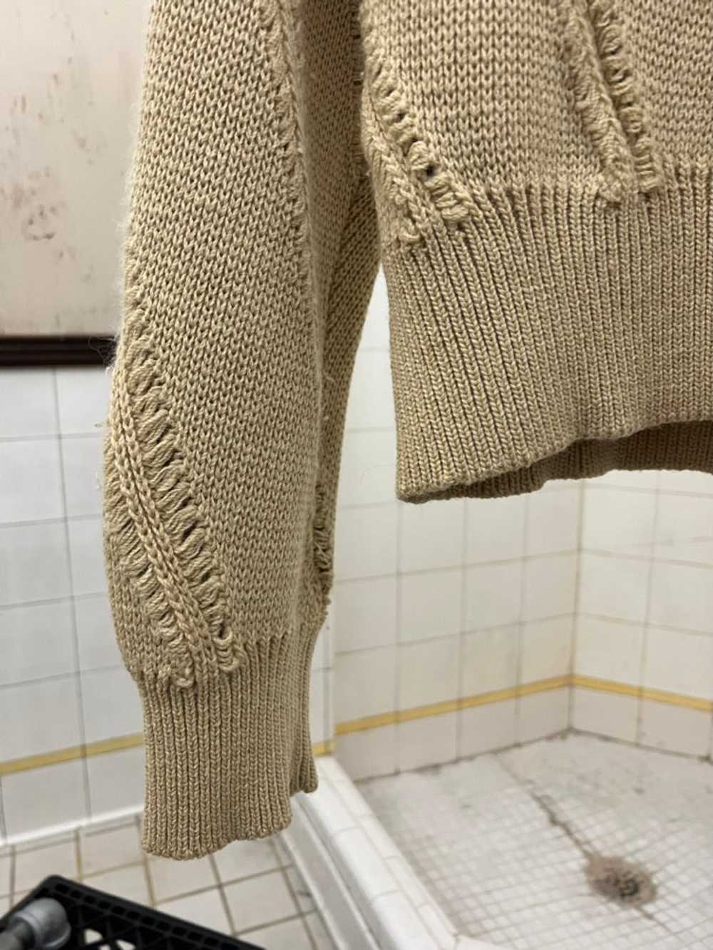 1980s Issey Miyake Multi-Gauge Cropped Knit with … - image 7